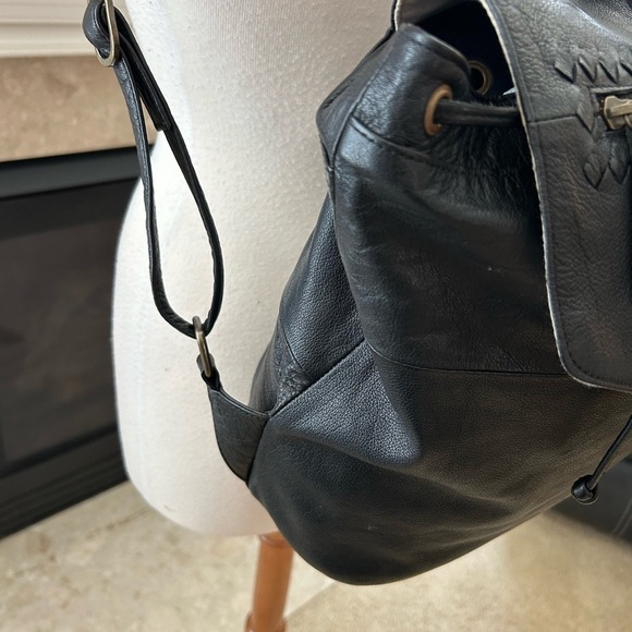 $248 Day & Mood Black Leather Backpack main image 15